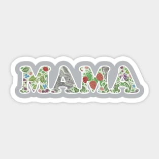 Mama loved mom raspberry bunny Sticker